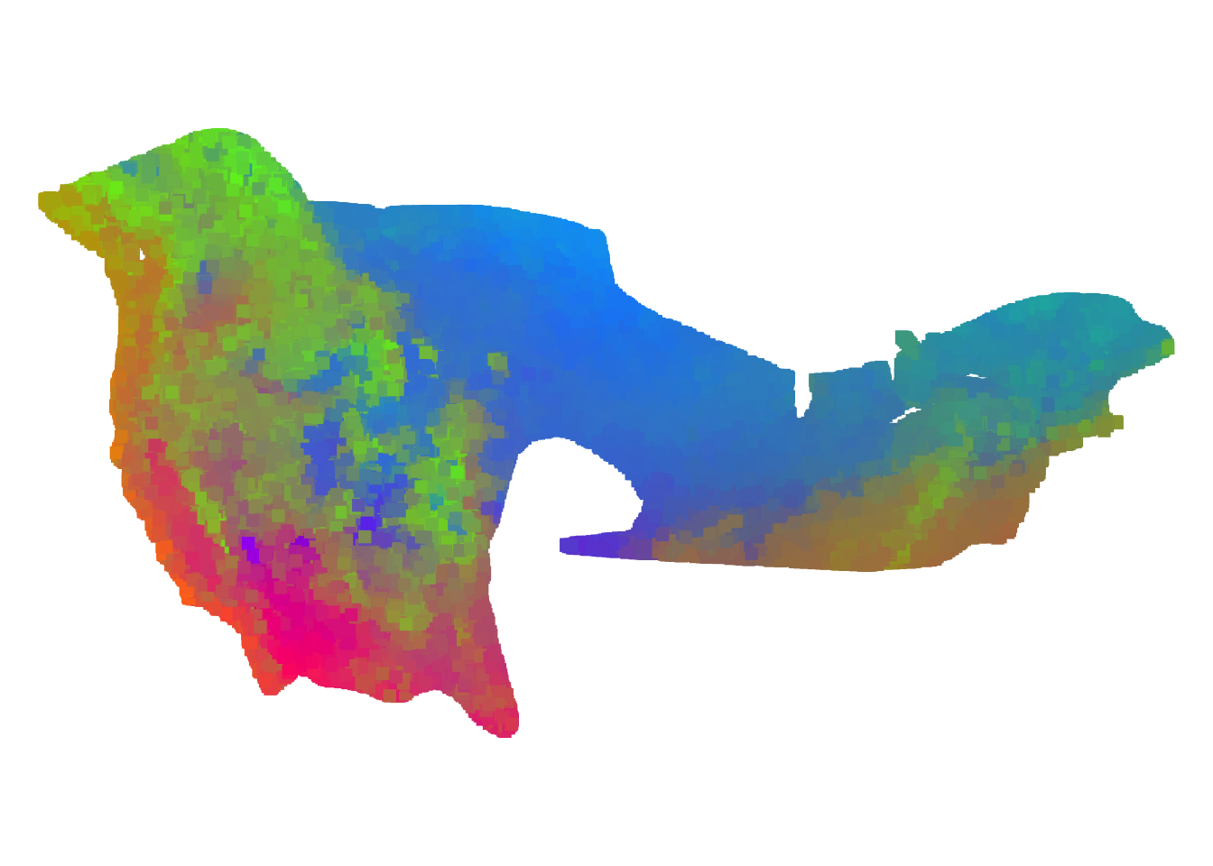 Our gradient forest model of SNP variation in the Willow Flycatcher breeding range